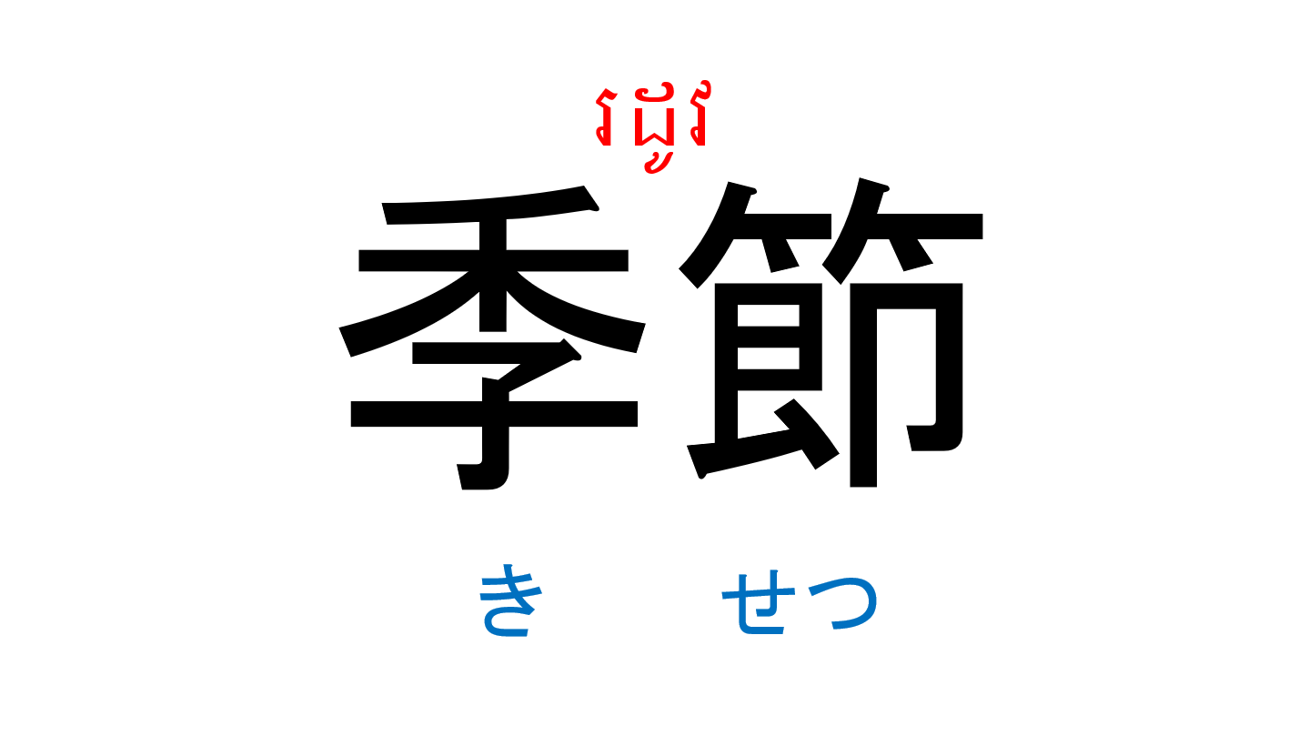 漢字スライド_初級1_第3課 ស្លាយកាន់ជិ ភាគ១ មេរៀនទី៣
