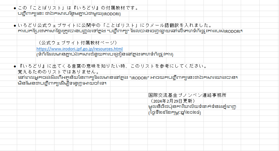 いろどりword list_all_KH តារាងពាក្យទាំងអស់នៃ អ៊ីរ៉ូដូរី